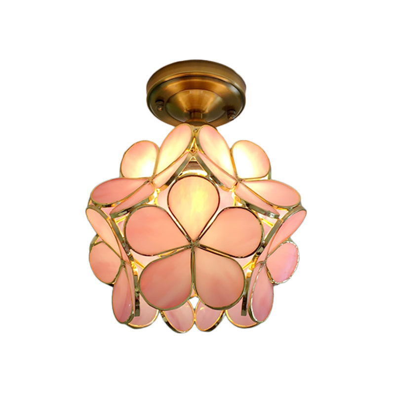 Retro-Stijl PVC Plafondlamp – Bloemenpatroon voor een unieke uitstraling