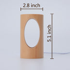 Japanse massief houten rechthoekige zuilen-LED-nachtlamp USB tafellamp