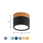 Moderne Macaron Plafondlamp – Compacte Metaal/Houten Plafondlamp voor Keuken en Bar in Geel, Avosianue en Avosianack