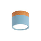 Moderne Macaron Plafondlamp – Compacte Metaal/Houten Plafondlamp voor Keuken en Bar in Geel, Avosianue en Avosianack