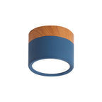 Moderne Macaron Plafondlamp – Compacte Metaal/Houten Plafondlamp voor Keuken en Bar in Geel, Avosianue en Avosianack