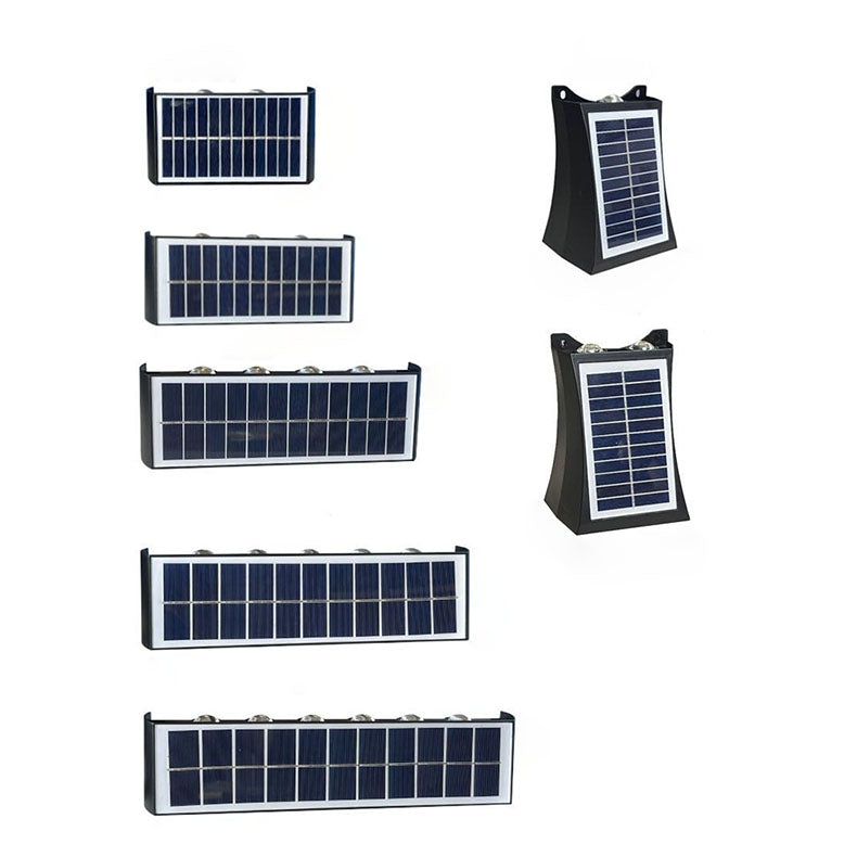 Moderne eenvoud Solar waterdichte rechthoekige ABS PMMA LED wandlamp voor buiten terras