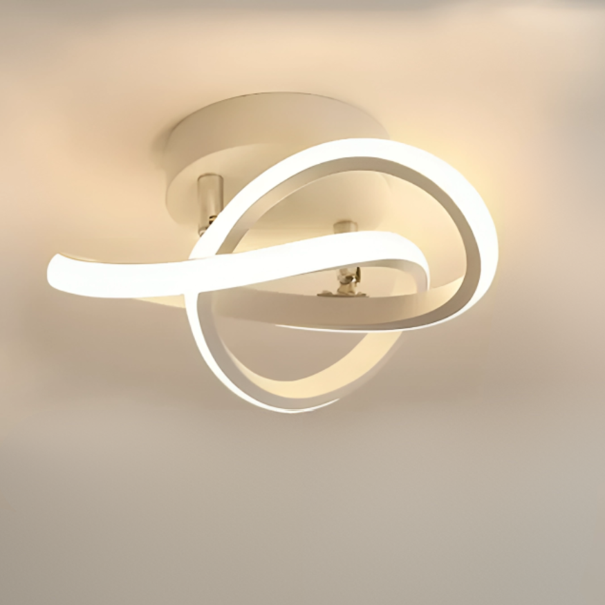 Moderne LED-Plafondlamp 18W | Creatief ontwerp met 2 ringen | Energiezuinige verlichting voor woonkamer & kantoor 24 cm