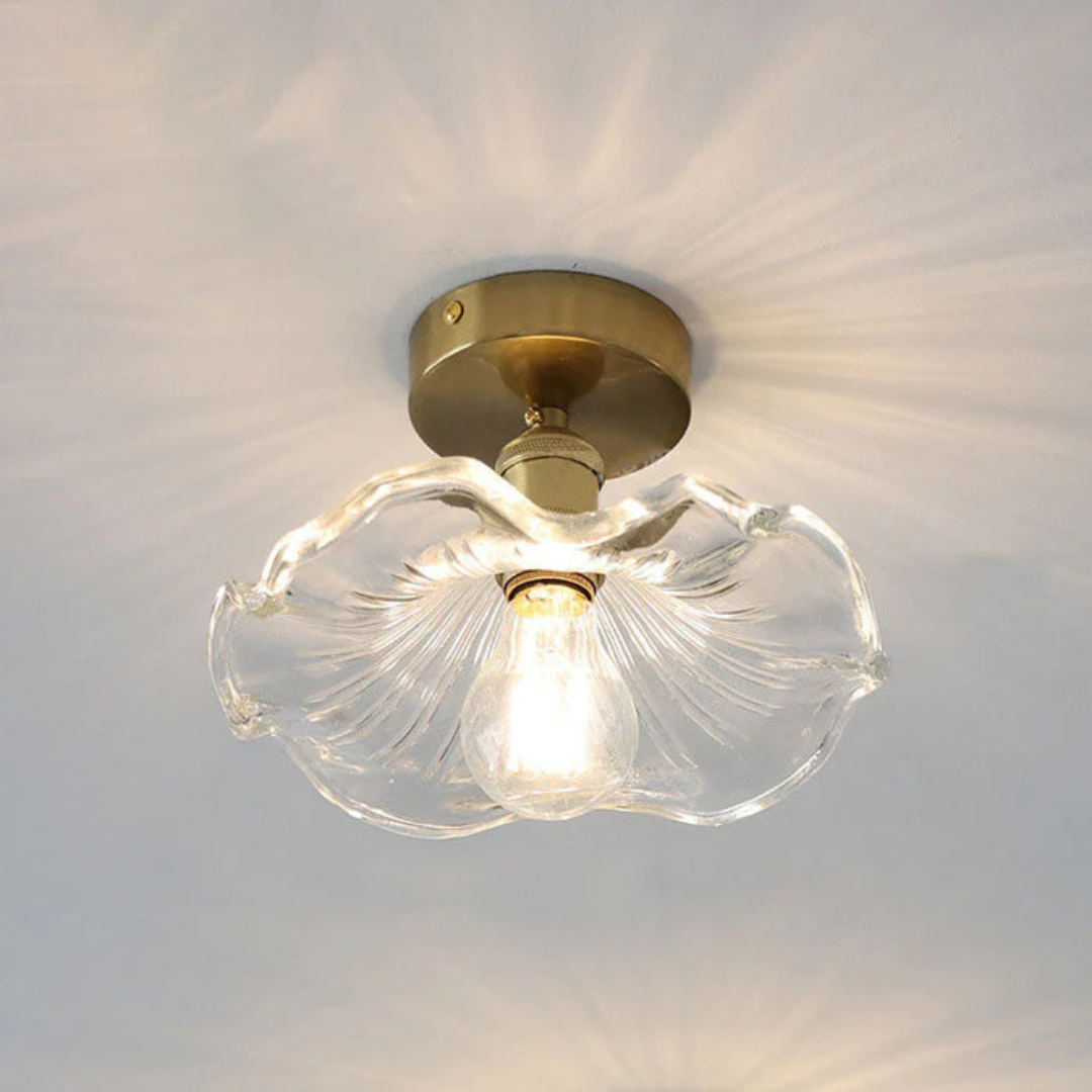 Glazen Hibiscus Plafondlamp