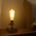 Vintage industrieel ijzeren gloeilamp 1-lamps tafel lamp