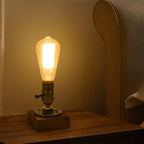 Vintage industrieel ijzeren gloeilamp 1-lamps tafel lamp