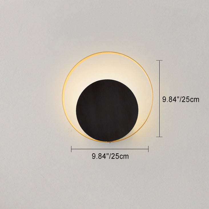 Moderner Minimalistischer Eisen-Kreis-Ring 1-Licht Wandleuchten Lamp voor Slaapkamer