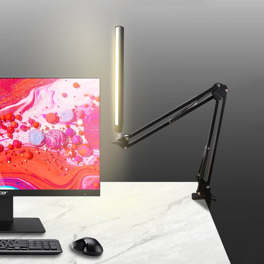 LED opvouwbare lange arm clip oogbescherming USB lees bureau lamp