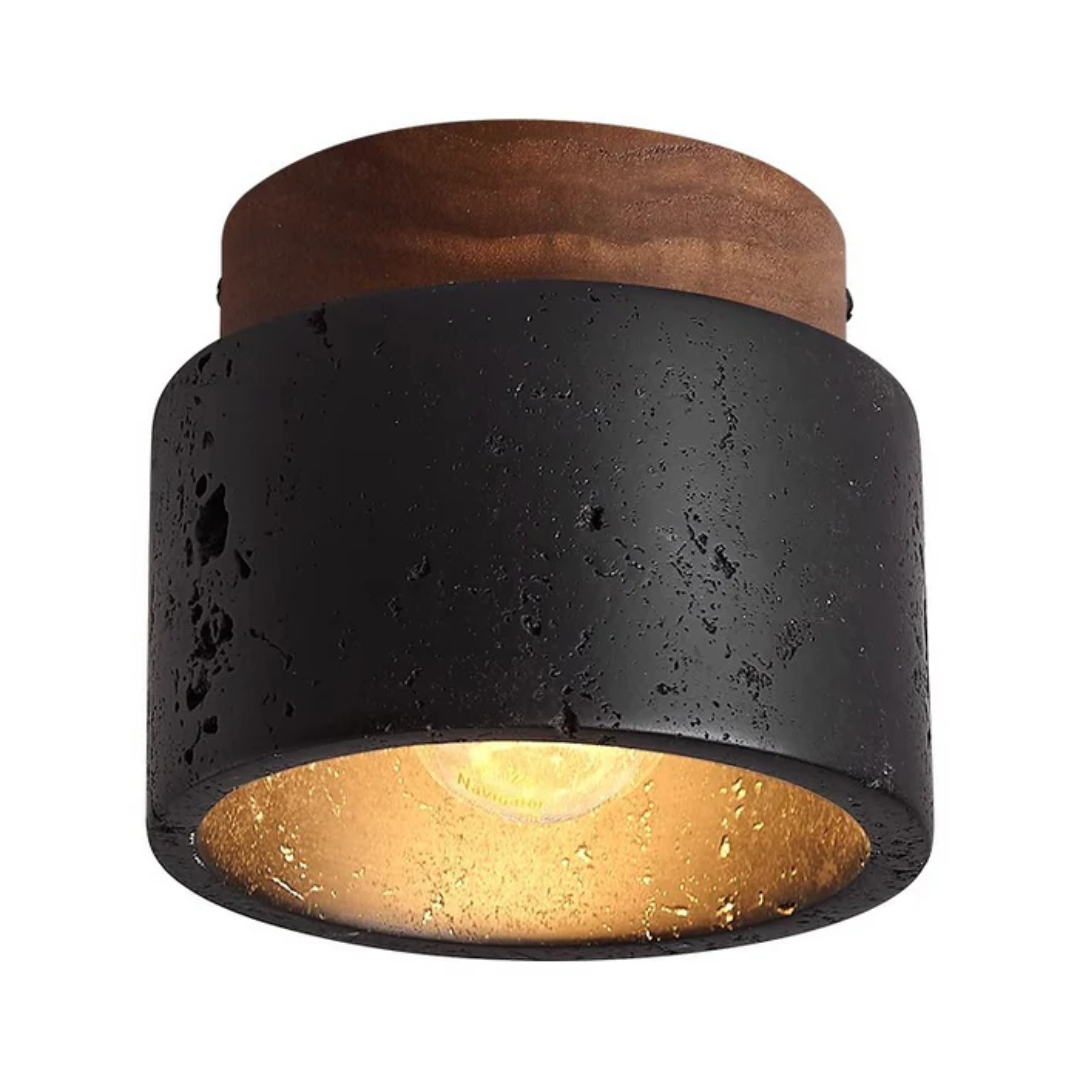 Plafondlamp met steenlook