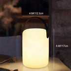 Moderne eenvoud plastic rond vierkant hand LED tafellamp voor buitenpatio