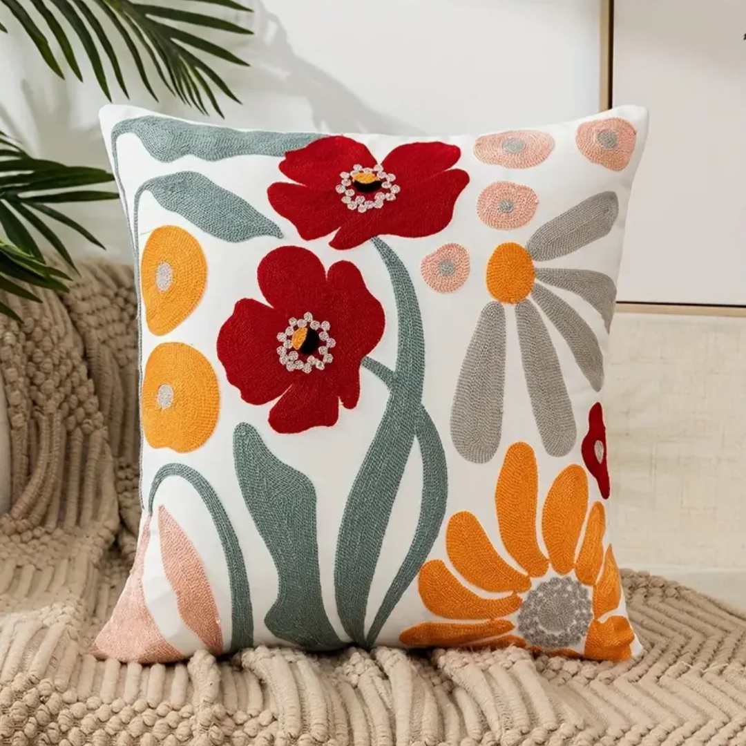 Decoratieve Kussen FloraSoft – Decoratieve Bloem Kussen met Verwijderbare Hoes
