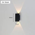 Leicht - Moderne weersbestendige LED wandlamp van aluminium voor buitengebruik