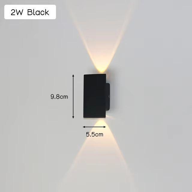 Leicht - Moderne weersbestendige LED wandlamp van aluminium voor buitengebruik