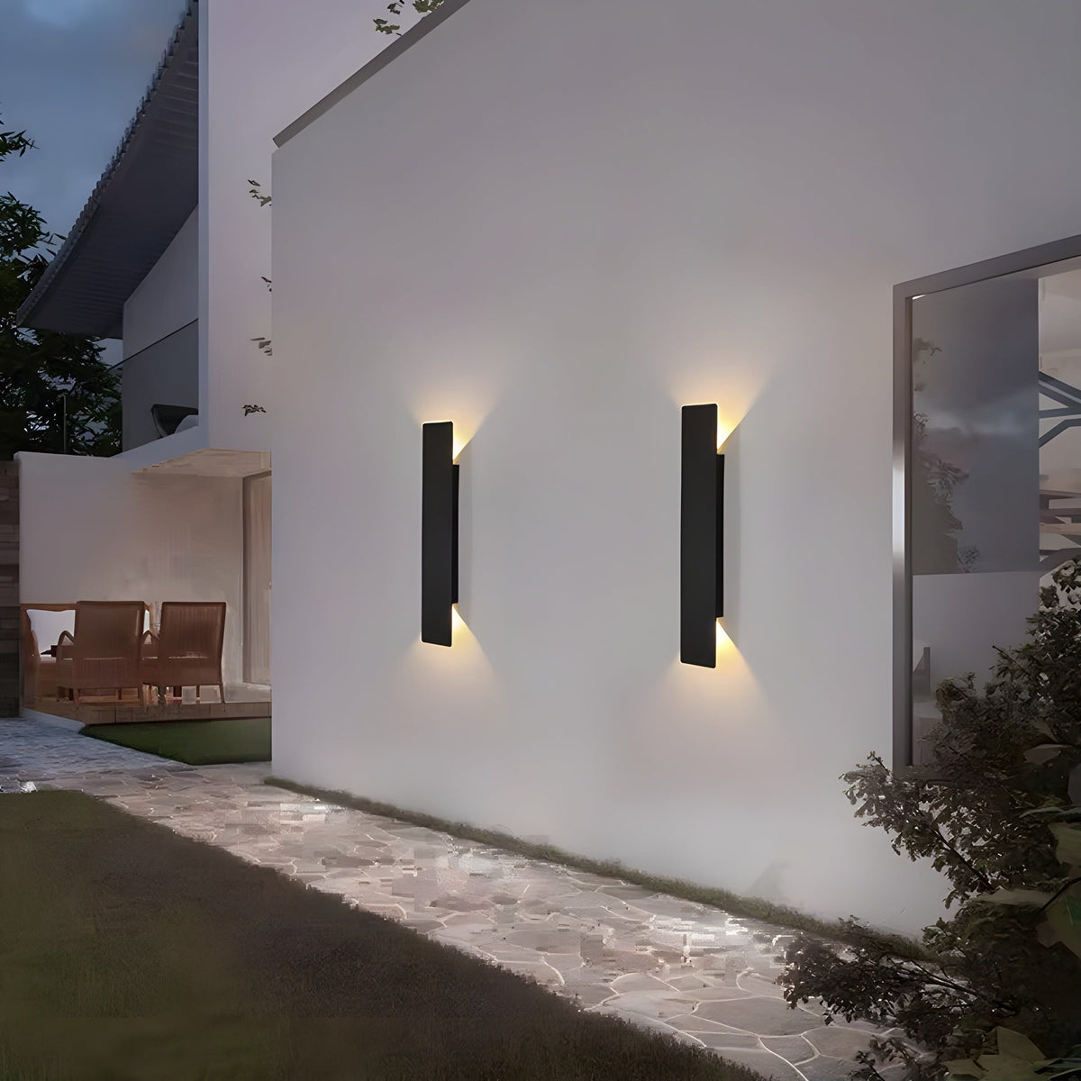 Leicht - Moderne weersbestendige LED wandlamp van aluminium voor buitengebruik