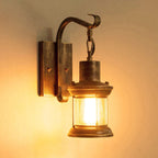 1 Lichte Duidelijke Glazen Wandlamp Nautisch Brons Kerosin Hal Wandlampen