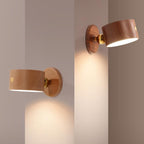 Eenvoudige houten USB oplaadbare touch-magneet LED nachtlamp wand sconces lamp