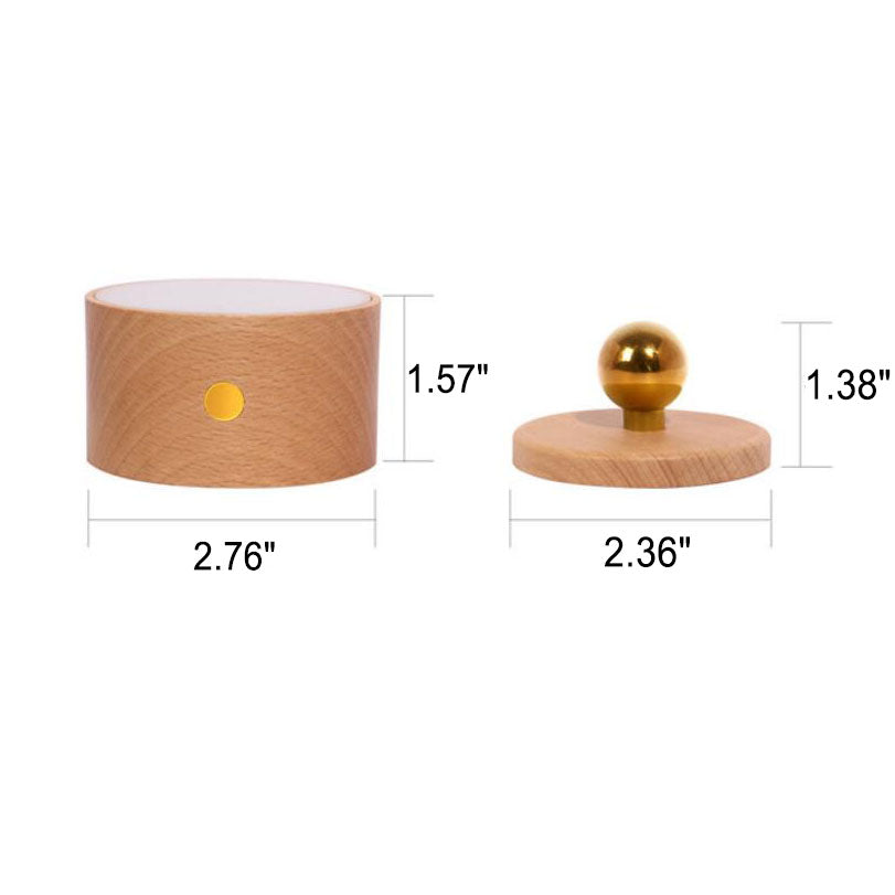 Eenvoudige houten USB oplaadbare touch-magneet LED nachtlamp wand sconces lamp