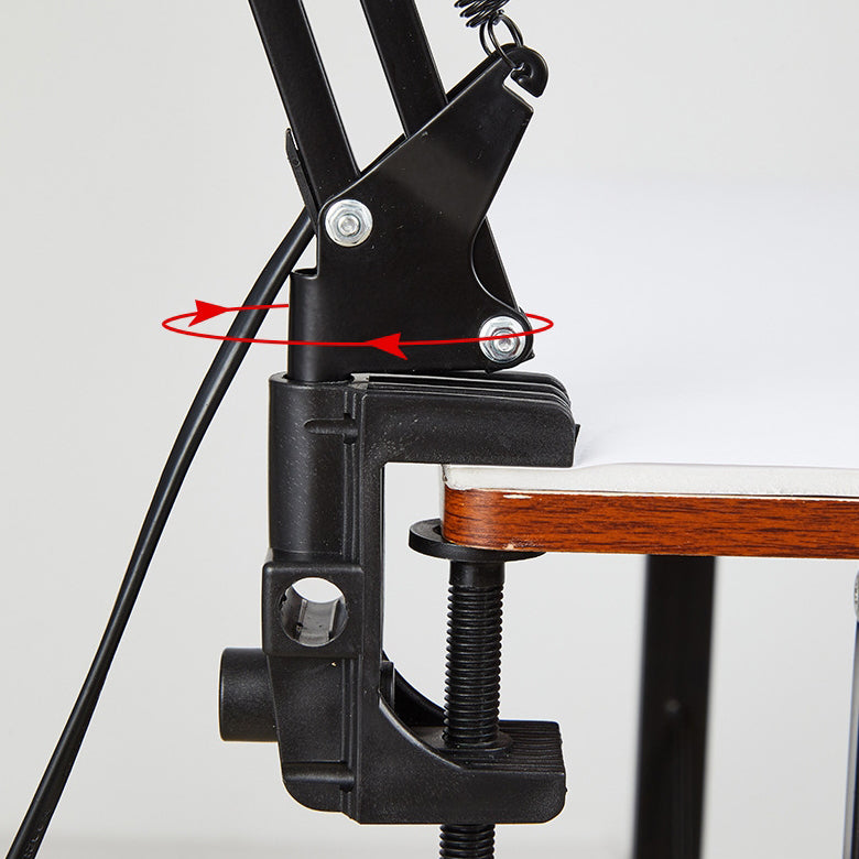 Moderne minimalistische uitschuifbare tafellamp met lange arm en clip van ABS met 1 licht voor de slaapkamer