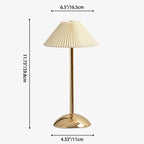 Hedendaagse Scandinavische oplaadbare strijkijzer stof conisch gevouwen LED tafel lamp voor nachtkastje