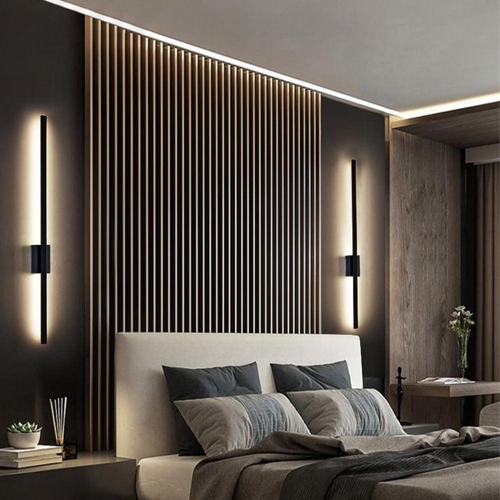 Industriële Minimalistische Lange LED IJzeren Wandlampen voor hedendaagse woonkamerdecoratie en stijlvolle verlichting
