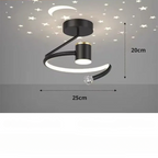 LED plafondlamp met sterrenhemel - Modern kroonluchterontwerp voor kinderkamer en woonkamer