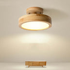 Moderne LED ceiling lamp van hout – Quinn ceiling lamp voor woonkamer, gang, slaapkamer en eetkamer