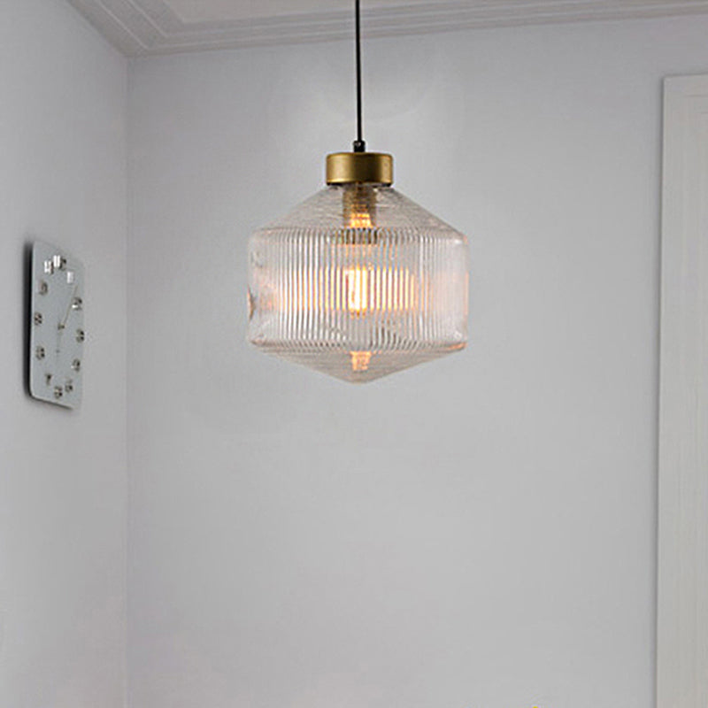 Modernere Trommel-kroonluchter van glas – Elegante verlichting voor eetkamer en woonkamer