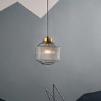 Modernere Trommel-kroonluchter van glas – Elegante verlichting voor eetkamer en woonkamer