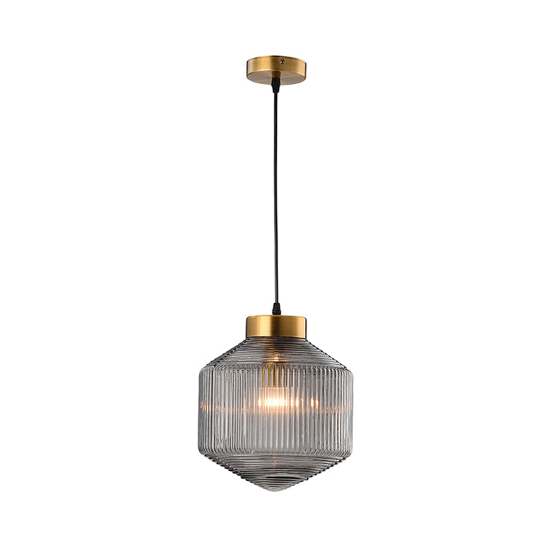Modernere Trommel-kroonluchter van glas – Elegante verlichting voor eetkamer en woonkamer
