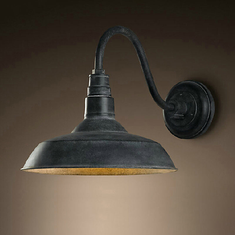 E27 Wandverlichting Industriële potdeksel-vormige ijzeren wandlampen