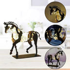 Paardensculptuur - AdonisMetal - Rustieke Elegantie - Tijdloos Decoratief Stuk