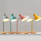 Taschenlampe-vormige verstelbare tafellamp Macaron metaal 1-licht nachtlamp voor de kinderkamer