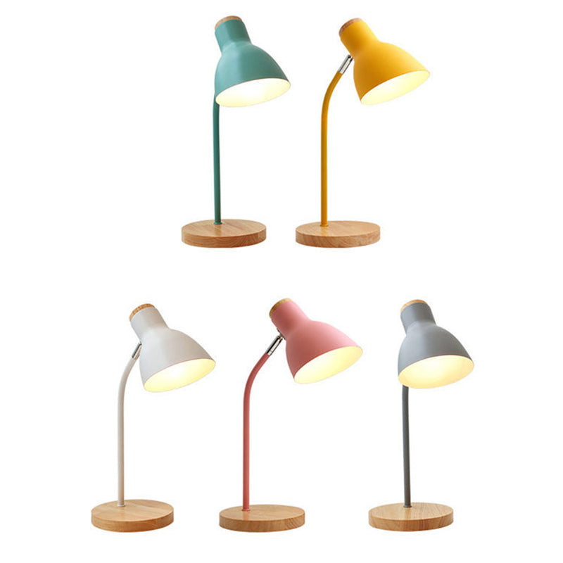 Taschenlampe-vormige verstelbare tafellamp Macaron metaal 1-licht nachtlamp voor de kinderkamer