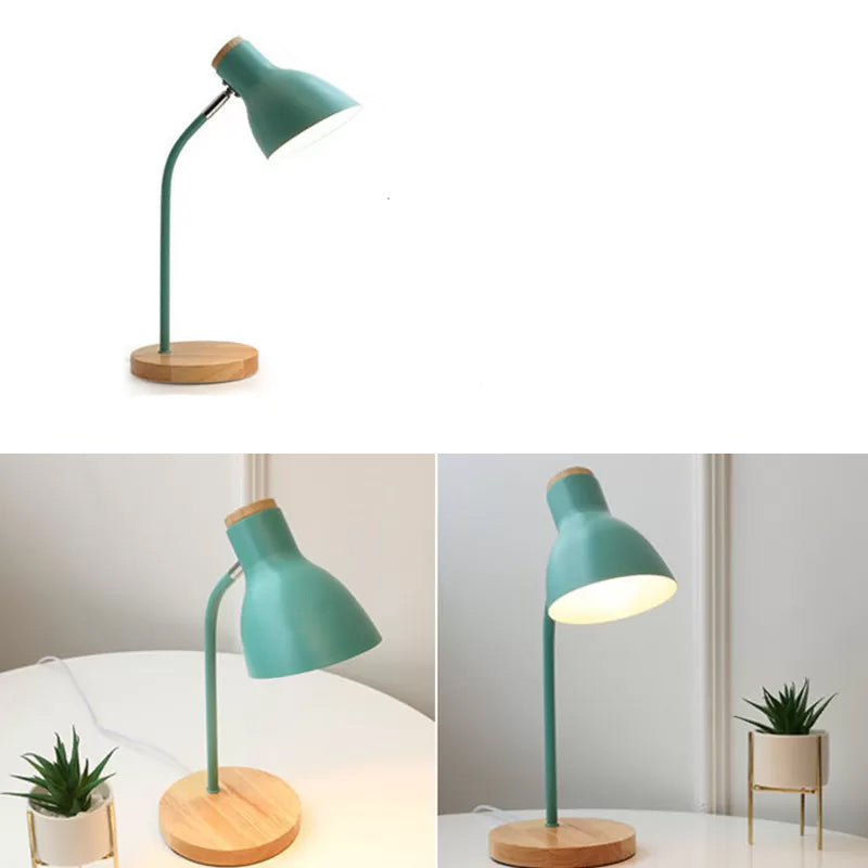 Taschenlampe-vormige verstelbare tafellamp Macaron metaal 1-licht nachtlamp voor de kinderkamer