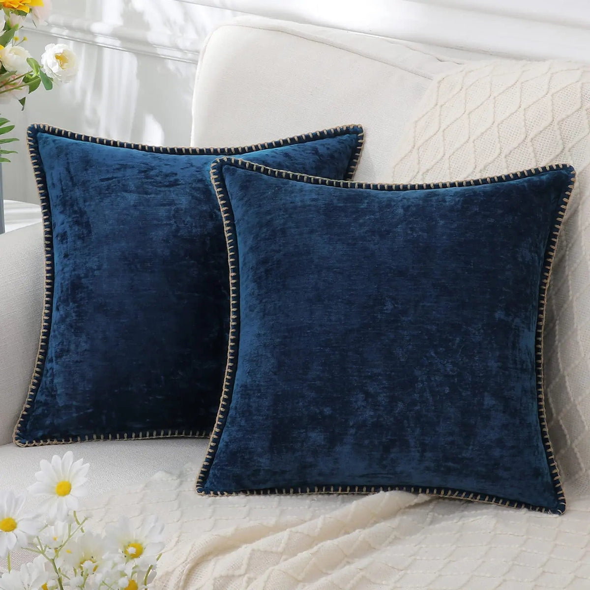 Zachte Chenille Velours Sierkussenhoes