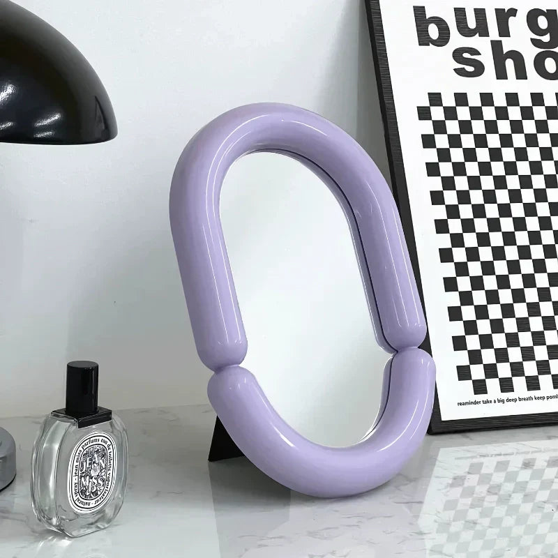 Avosian | Elegante Onregelmatige Ovaalvormige Tafeldouche Spiegel voor Woondecoratie