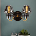 2-Lichts Wandverlichting met Paddenstoelaanroep Rookglas Moderne Slaapkamer Wandlamp Verlichtingsarmatuur