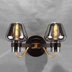 2-Lichts Wandverlichting met Paddenstoelaanroep Rookglas Moderne Slaapkamer Wandlamp Verlichtingsarmatuur