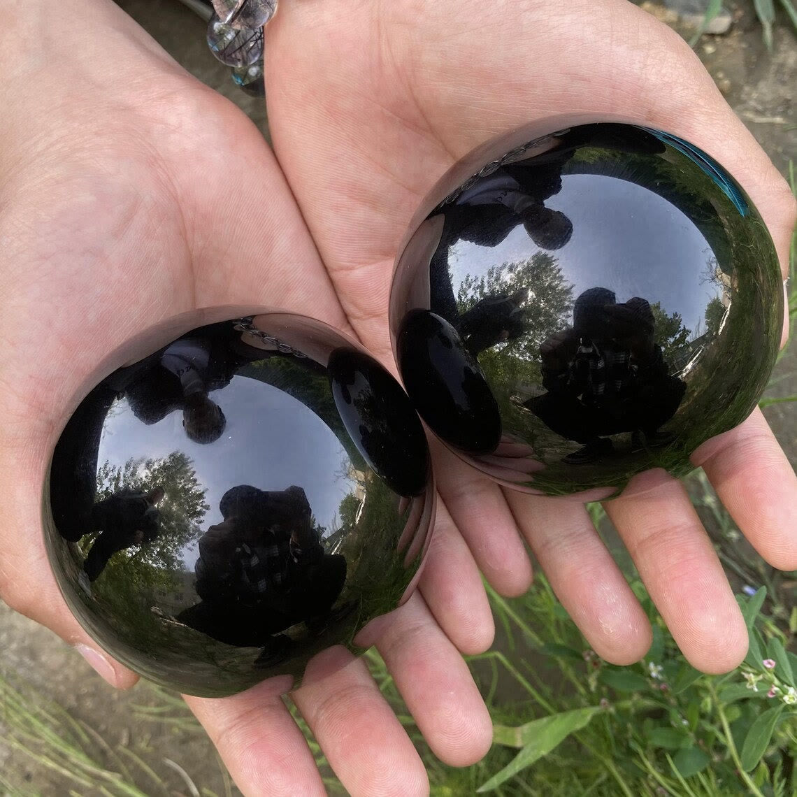 Obsidiaanse Kristallen Ball Decoratie