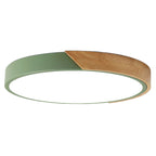 Moderne LED ceiling lamp for bedroom - Energy-saving acrylic and metal recessed lamp, different colors