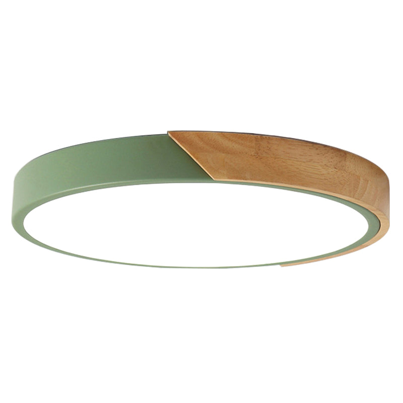 Moderne LED ceiling lamp for bedroom - Energy-saving acrylic and metal recessed lamp, different colors