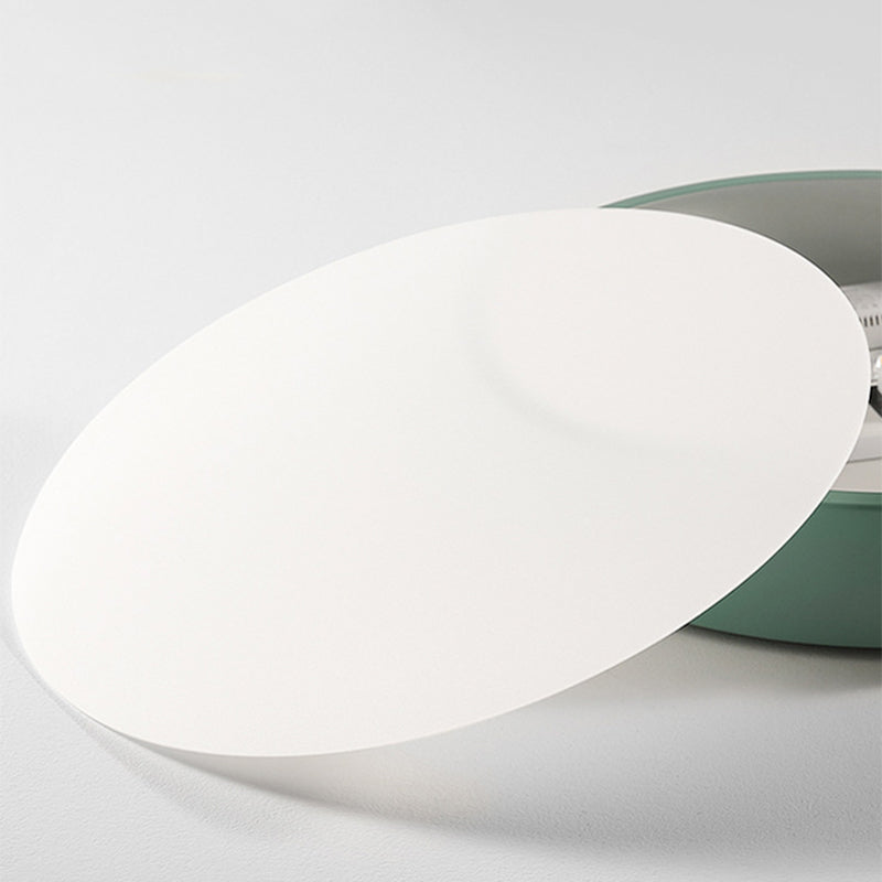 Moderne LED ceiling lamp for bedroom - Energy-saving acrylic and metal recessed lamp, different colors