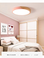 Moderne LED ceiling lamp for bedroom - Energy-saving acrylic and metal recessed lamp, different colors