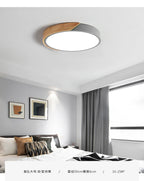 Moderne LED ceiling lamp for bedroom - Energy-saving acrylic and metal recessed lamp, different colors