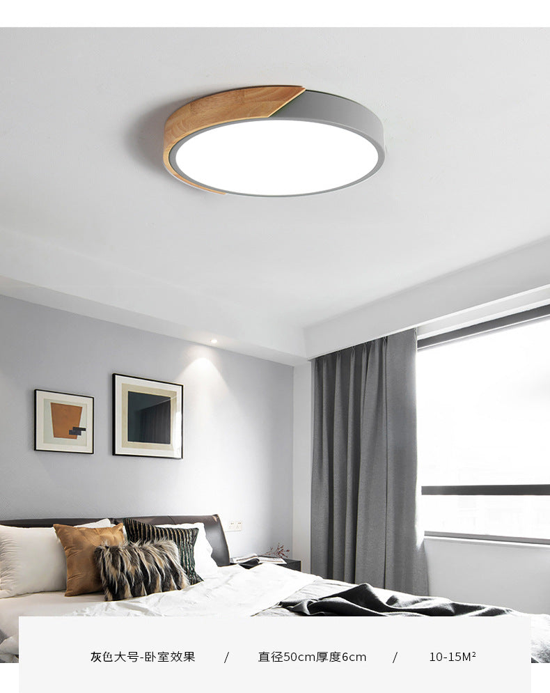 Moderne LED ceiling lamp for bedroom - Energy-saving acrylic and metal recessed lamp, different colors