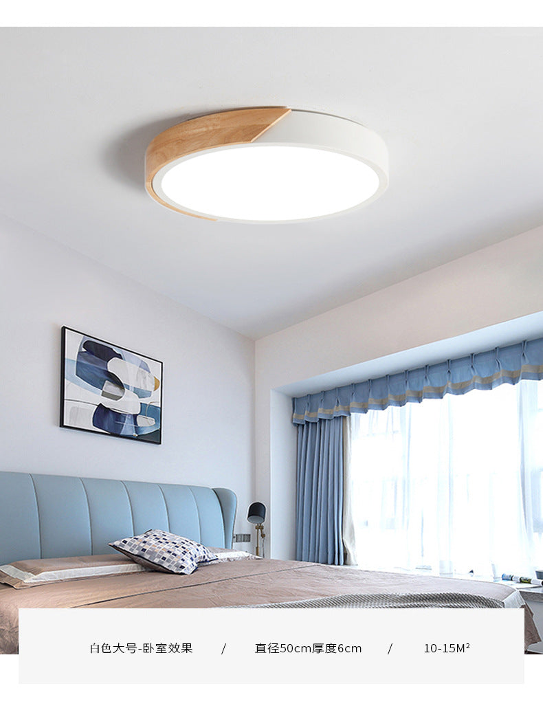 Moderne LED ceiling lamp for bedroom - Energy-saving acrylic and metal recessed lamp, different colors