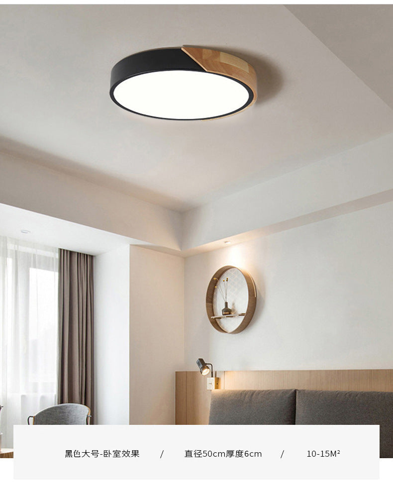 Moderne LED ceiling lamp for bedroom - Energy-saving acrylic and metal recessed lamp, different colors