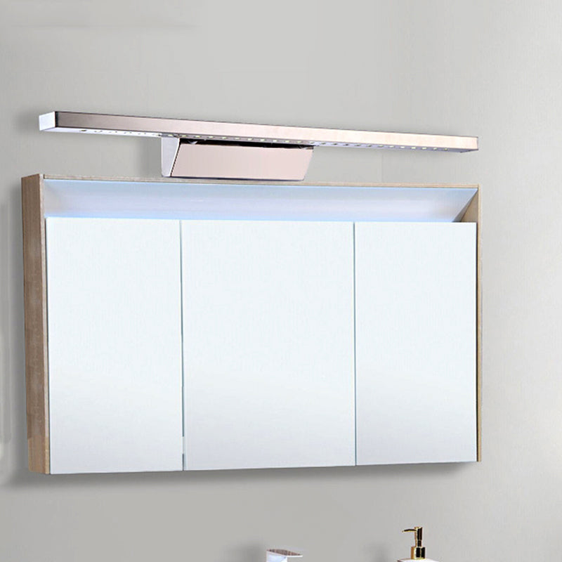 Avosian | Rechthoekige Interieur Spiegel Licht RVS 16"/19.5" W LED Moderne Muurbevestigde Licht in Chroom, Warm/Wit Verlichting