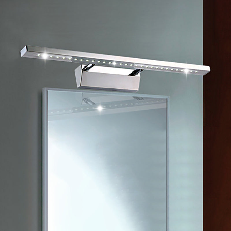 Avosian | Rechthoekige Interieur Spiegel Licht RVS 16"/19.5" W LED Moderne Muurbevestigde Licht in Chroom, Warm/Wit Verlichting