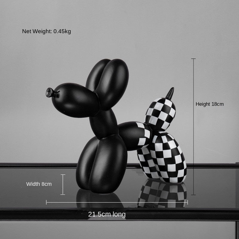 Zwart-witte ballonhond